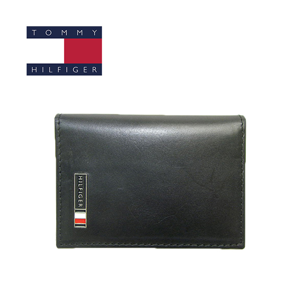 トミー・ヒルフィガー EDISTO 名刺入れ 正規品 200032-BK | TOMMY HILFIGER