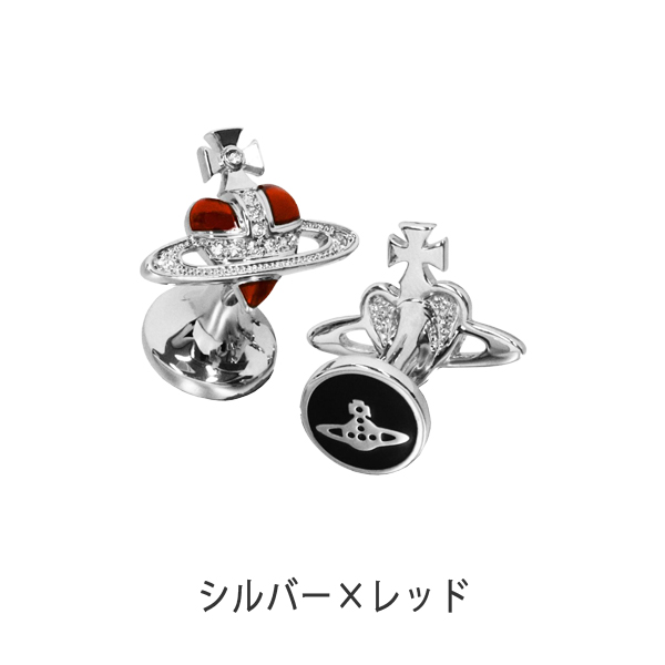 ヴィヴィアン・ウエストウッド DIAMANTE HEART カフス シルバー / ガンメタリック メンズ 6503003C | Vivienne Westwood | 01