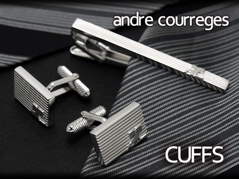 andre courreges アンドレ・クレージュ カフス ボーダー シルバー ACC6501【セットではありません】