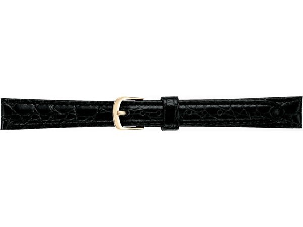 SEIKO BAND 13mm セイコー 替えベルト 牛革ワニ型押し（切身はっ水ステッチ付） 婦人用 黒色 DE70 正規品 返品不可【ネコポス可能】 | SEIKO