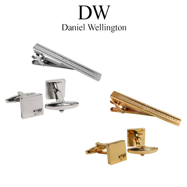ダニエルウェリントン タイバー&amp;カフス 2点セット カフス メンズ シルバー/ゴールド  DW02800022 DW02800023
