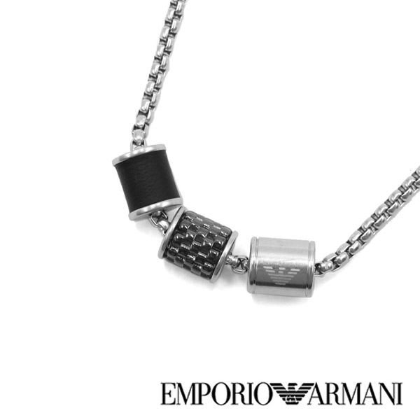 エンポリオアルマーニ  ネックレス・ペンダント EMPORIO ARMANI ブラック メンズ EGS2383020