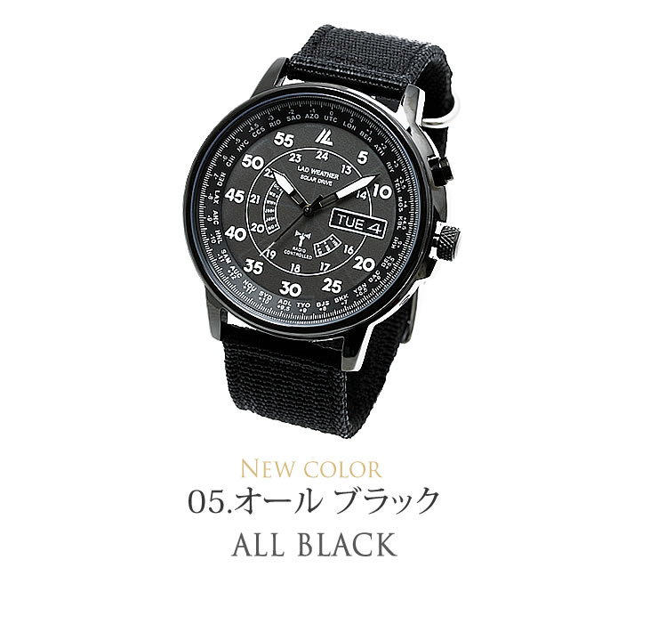 ラドウェザー RADIO MASTER メンズ 腕時計 ソーラー アナログ アウトドア ナイロンベルト lad017bk lad017kh lad017nv lad017be lad017bkbk | LAD WEATHER | 03