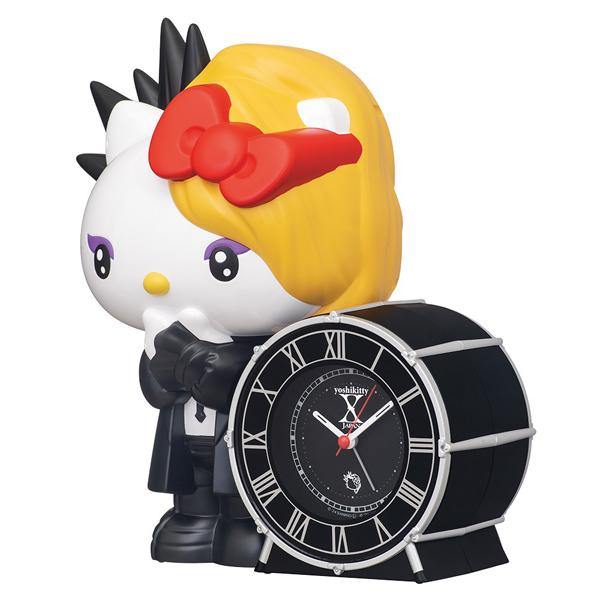 セイコークロック 目覚まし時計 yoshikitty ヨシキティ  置き時計  ブラック X JAPAN YOSHIKI ハローキティ JF385A |  | 03