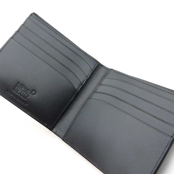 モンブラン MONTBLANC ミニウォレット メンズ ブラック 二つ折り財布