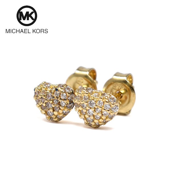 マイケルコース PAVE HEART STUD ピアス MICHAEL KORS パヴェ ハート ゴールド MKC1119AN710