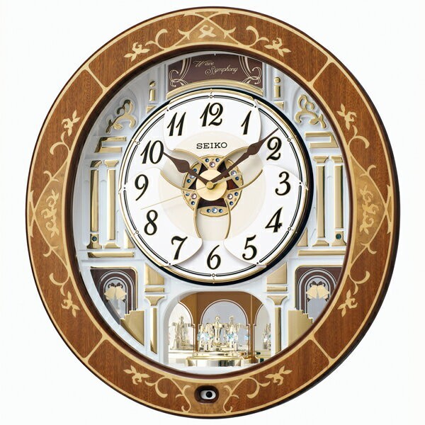 �ySEIKO CLOCK�z �Z�C�R�[�N���b�N �d�g���v ���炭�莞�v �|�����v �A�i���O RE580B