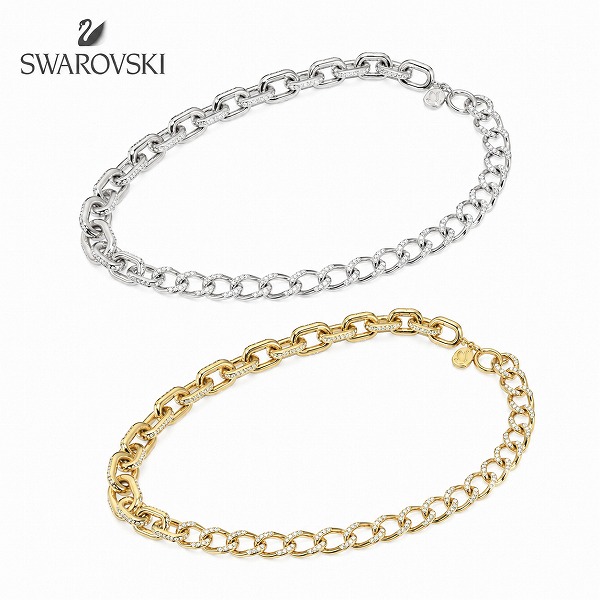 スワロフスキー デクステラ ネックレス・ペンダント レディース ゴールド シルバー ミックスリンク パヴェ 5613388 5613391