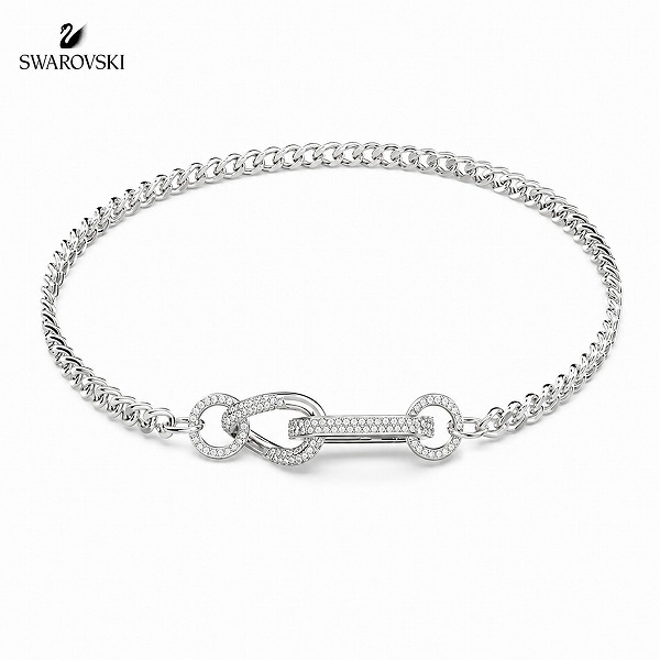 スワロフスキー デクステラ ネックレス・ペンダント レディース ホワイト×シルバー ミックスリンク ネックレス 5642689