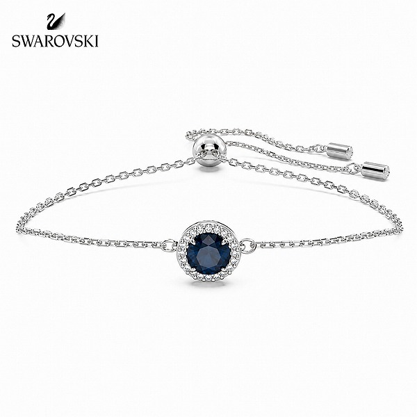 スワロフスキー コンステラ ブレスレット レディース ブルー×シルバー ラウンドカット パヴェ 5644291