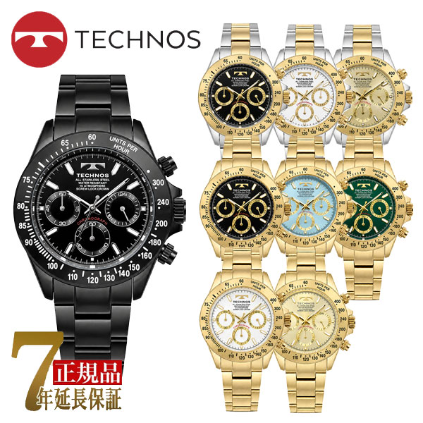 テクノス メンズ 腕時計 アナログ クロノグラフ T4C01BB T4C01TB T4C01TW T4C01TG T4C01GB T4C01GI T4C01GM T4C01GW T4C01GG | 