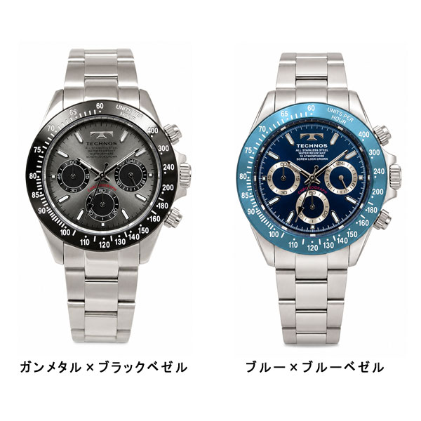 テクノス  メンズ 腕時計 アナログ クロノグラフ ブラック ブルー アイスブルー グリーン T4C02BE T4C02NN T4C02BI T4C02AI T4C02BM |  | 01