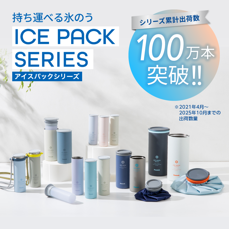 ピーコック魔法瓶公式 シリコン氷のう ネッククーラー アイスパック 氷嚢 ラージ 大きめサイズ 水筒型 ボトル 熱中症対策 首 保冷 ゴルフ ABB-L30 送料無料 関連画像1