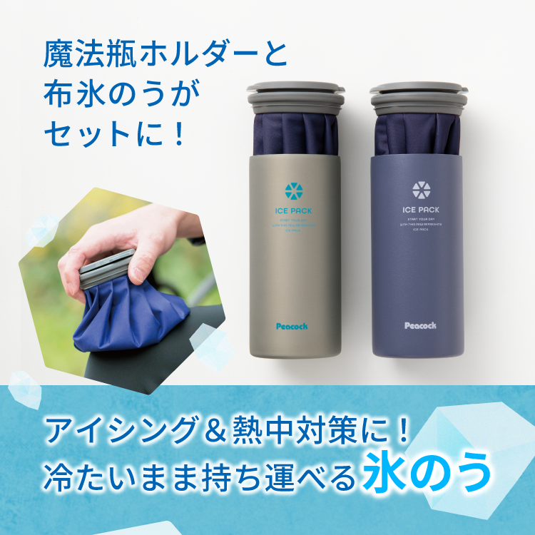 ピーコック魔法瓶公式 氷のう 布袋タイプ ネッククーラー アイスパック 冷却グッズ ゴルフ アイシング クール 冷やす 首 携帯 保冷 氷嚢 ABC-50 送料無料 関連画像3