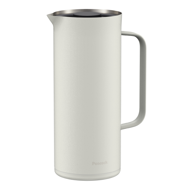 コンパクト保温・保冷器具 ホワイト ピーコック魔法瓶工業 P3倍 保温保冷ポット 1リットル ステンレス 冷め