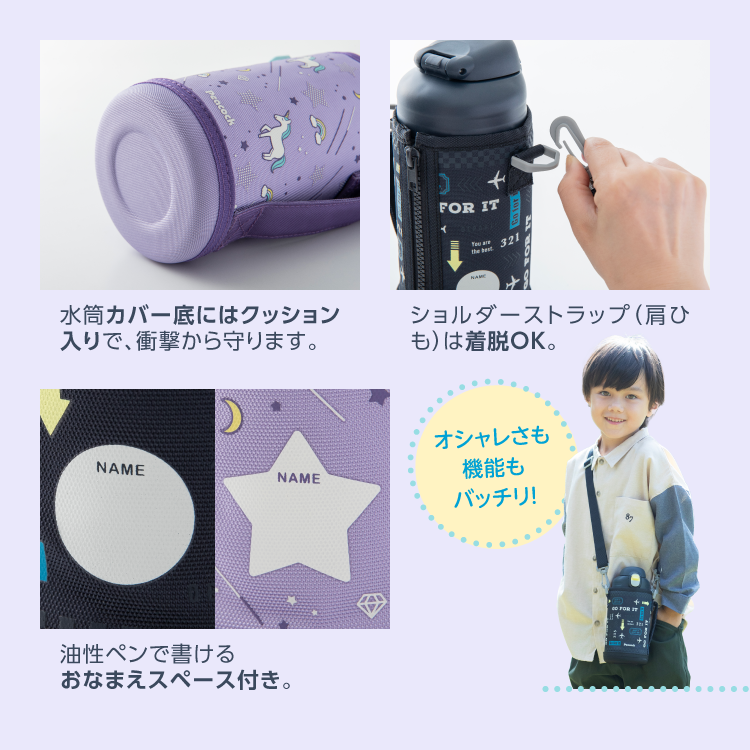 新作P2倍 水筒 子供 800ml 1リットル弱 ステンレスボトル 水筒カバー付き 直飲み 保冷 食洗機OK スポーツドリンク対応 ピーコック公式 小学女子 1L弱 AJF-F81 | ピーコック魔法瓶工業 | 08