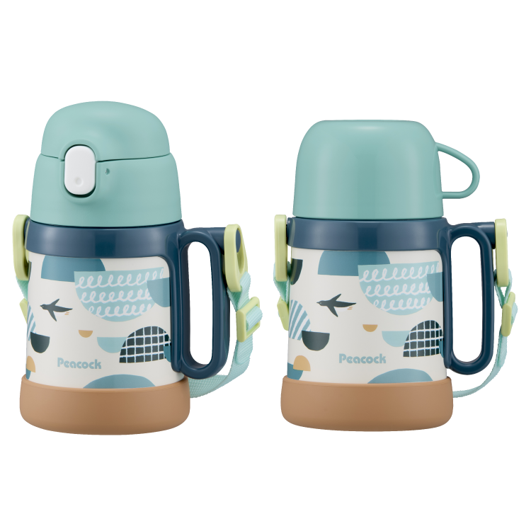 ピーコック魔法瓶工業 26SS新作 水筒 子供 ストロー コップ付き 400ml
