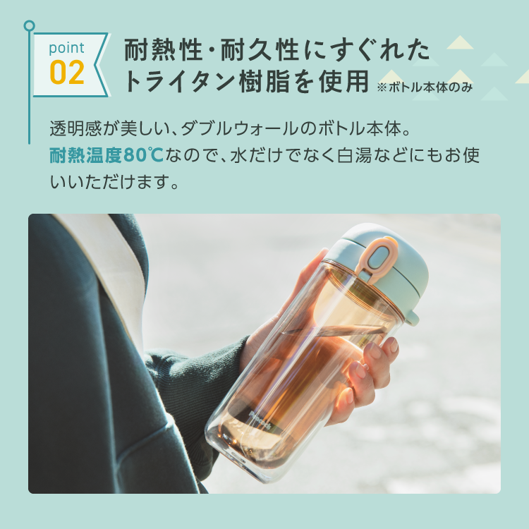 クリアボトル 水筒 480ml 500ml弱 ...の詳細画像3