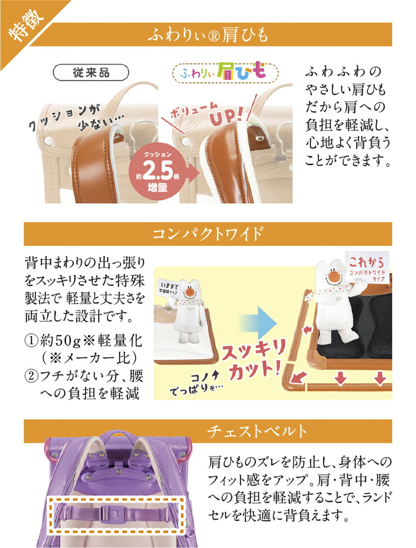 匿名配送 ふわりぃ トラッド バイカラー ランドセル チェストベルト シンプル A4フラットファイル対応 男の子 日本製 6年保証 ラッピング無料 【K7682603704】(27885円)