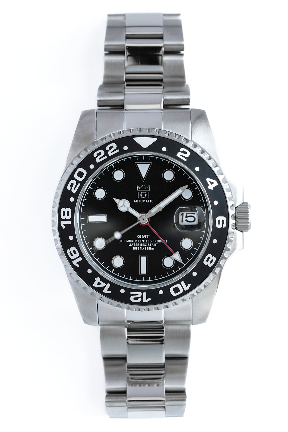 今夜限定価格！　未使用品　101 GMT ヒャクイチ 世界限定モデル 自動巻き HYAKUICHI ヒャクイチ 101 GMT ダイバーズウォッチ 腕時計 メンズ 機械