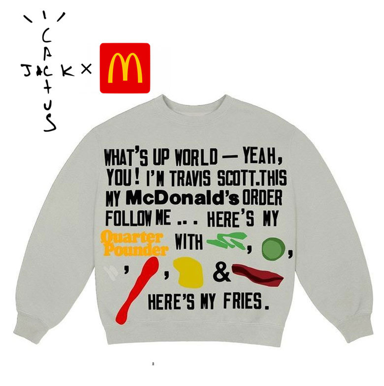 TRAVIS SCOTT MCDONALD’S Cuctus Jack トラビス スコット マクドナルド カクタスジャック CPFM 4 CJ  SCRIPT CREWNECK トレーナー スウェット