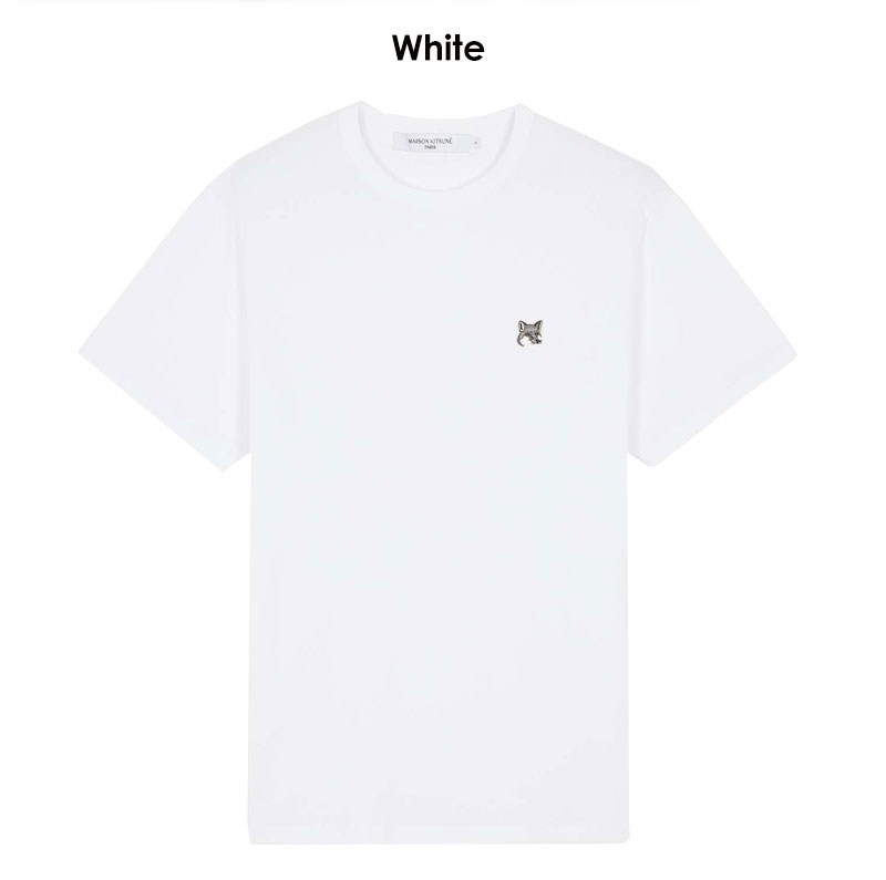 1〜3日でお届け【MAISON KITSUNE】GREY FOX ロゴコットンTシャツ MAISON KITSUNE メゾン キツネ GREY FOX HEAD PATCH CLASSIC TEE