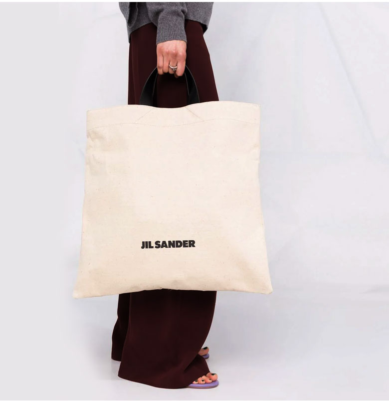 【大容量】JIL SANDER ジルサンダー　ボストンバッグ　キャンバス ジルサンダー Jil Sander JIL SANDER トートバッグ BOOK SHOPPER