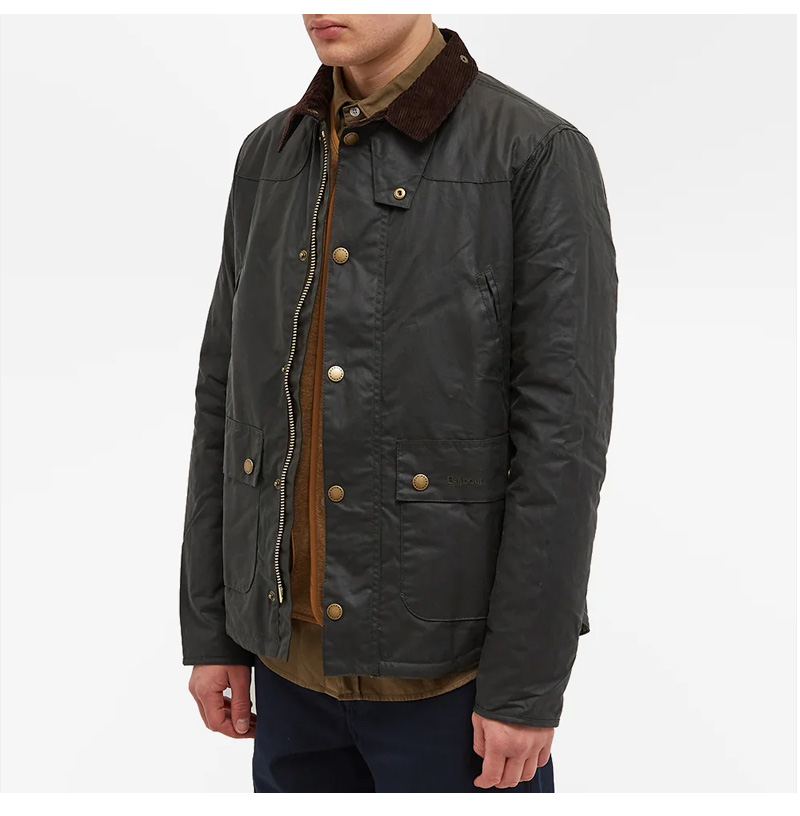 BARBOUR バブアー REELIN WAX JACKET ジャケット ショート丈 MWX1106SG51 バーブァー ジップアップ 定番  ワックスコットン ギフト ホワイトデー