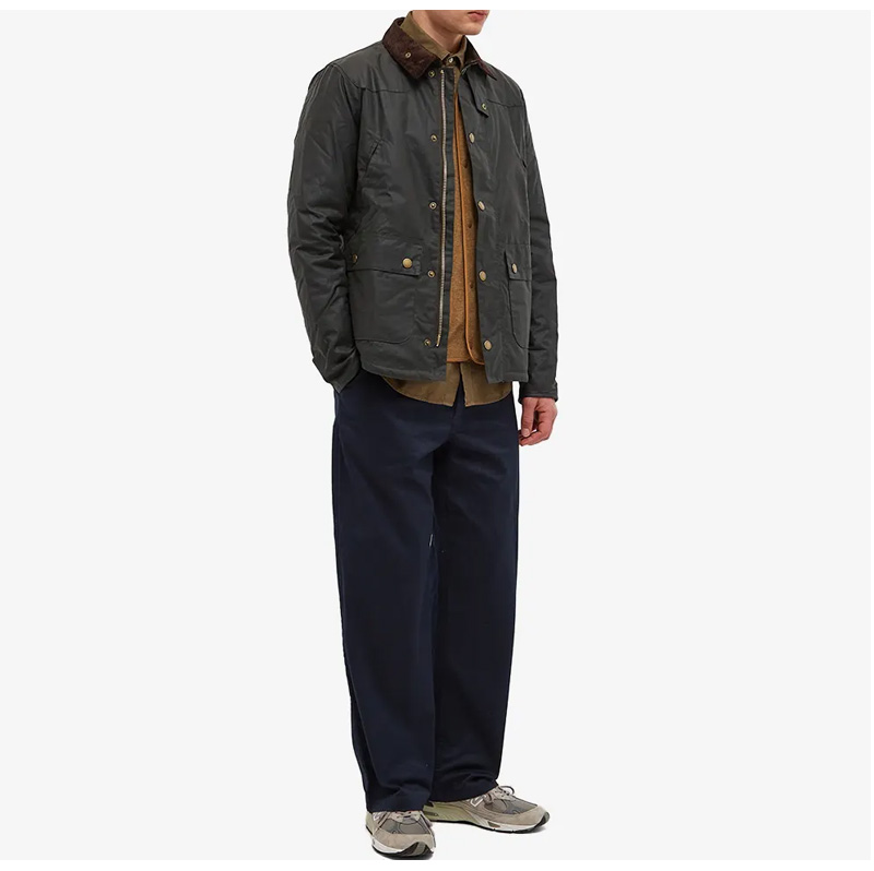 BARBOUR バブアー REELIN WAX JACKET ジャケット ショート丈 MWX1106SG51 バーブァー ジップアップ 定番  ワックスコットン ギフト ホワイトデー