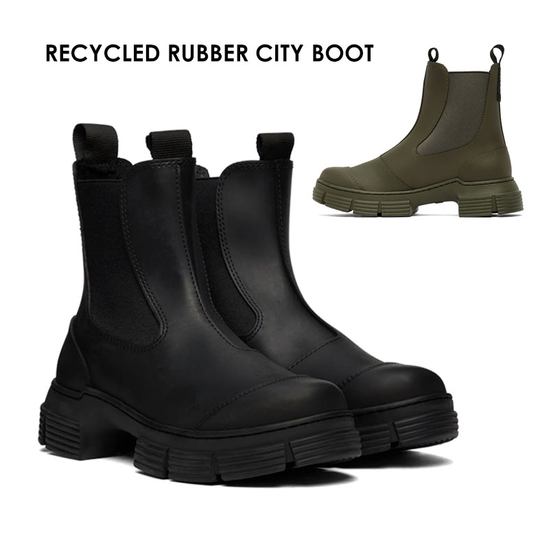 GANNI ガニー リサイクルラバー RECYCLED RUBBER CITY BOOT S1912