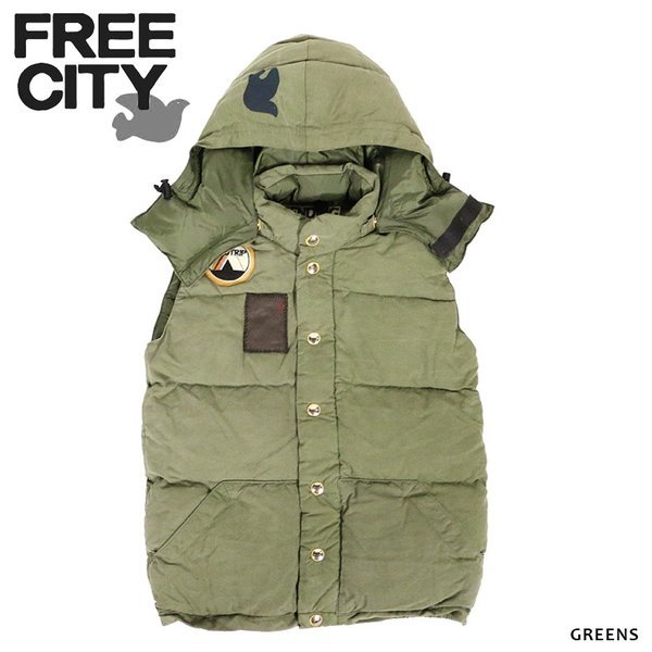 FREE CITY ダウンベスト FREE CITY（フリーシティ） Tent Green Spuffy Vest ベスト ダウン
