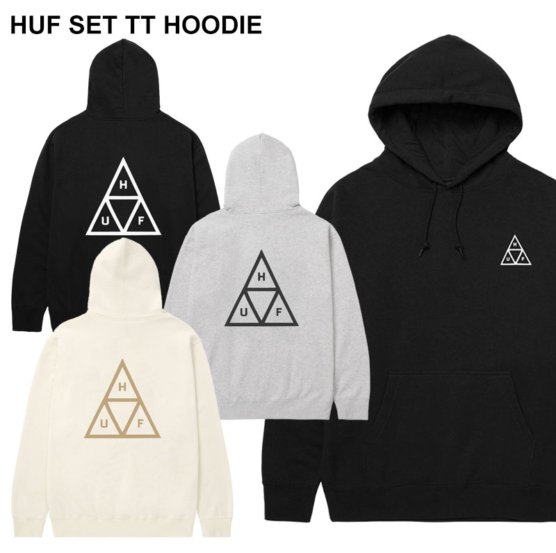 HUF（ハフ） 【並行輸入品】 SET TT P/O HOODIE PF00572 BONE BLACK 