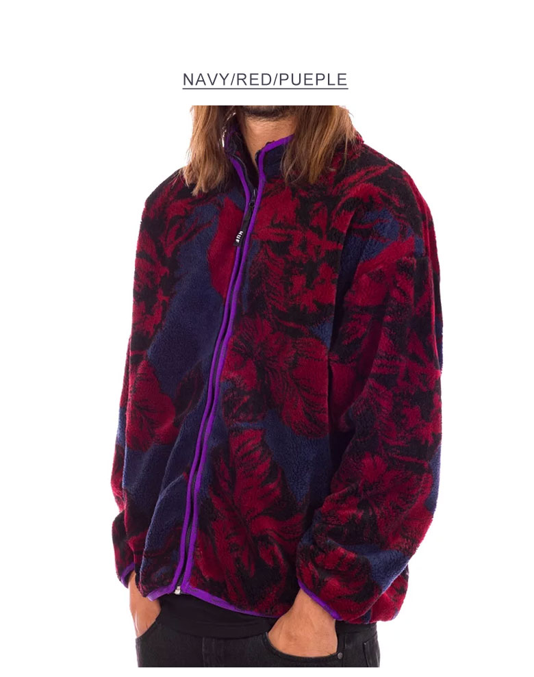 HUF / フリースジャケット/L/ポリエステル/GRN/総柄/FL00154 HUF（ハフ） 【並行輸入品】 アウター ジャケット フリース メンズ