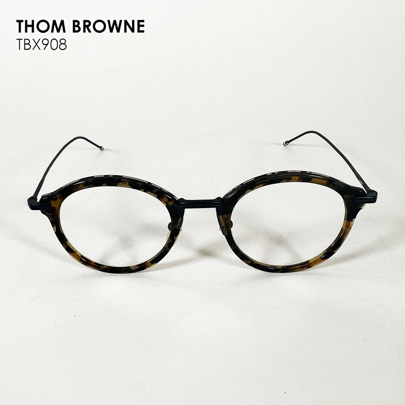 THOM BROWNE トムブラウン TB-908 伊達メガネ メンズ レディース ブランド メガネケース 日本製 度なし 軽量 PCメガネ PC眼鏡  18K 男女兼用 フレーム ギフト