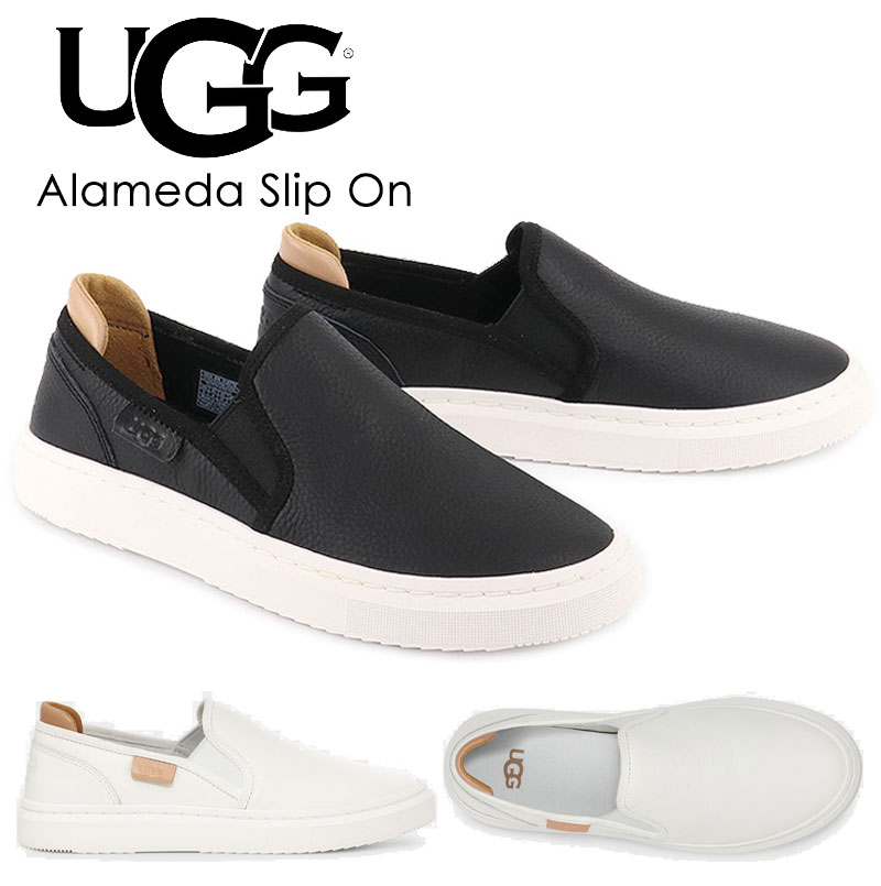 UGG スニーカー 1130779 Alameda Slip On レディース スリッポン アグ 靴 アラメダ ブラック 黒 ホワイト スウェード  ギフト