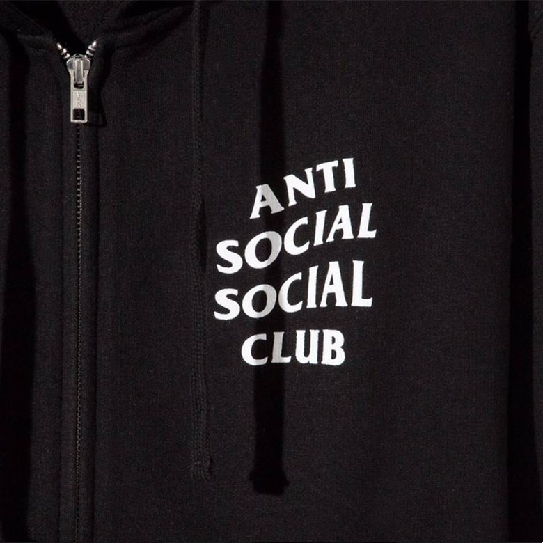 anti social social club zip up hoodie アンチ ソーシャル クラブ