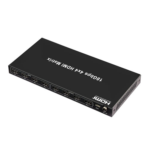 TEC テックTHD44MSP-4K60S 4入力4出力4切替 HDMI切替器 TEC（テック） 4K60Hz HDR 入出力切替対応 4×4 HDMIマトリクス切替器