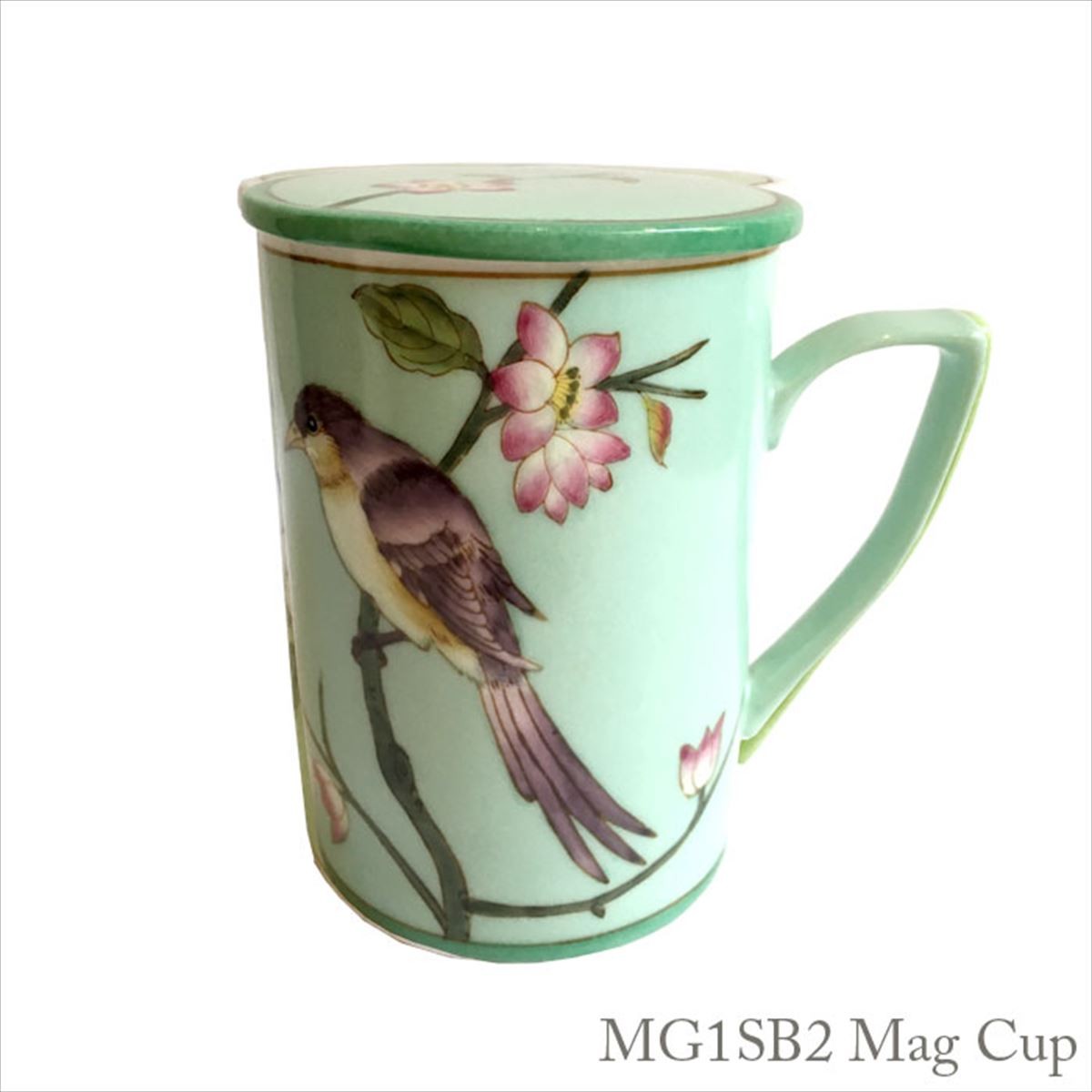 THE-SECRET-GARDEN シノワズリ マグカップ 蓋付 全8種類 花鳥柄 THE-SECRET-GARDEN シノワズリ マグカップ 蓋付 全8種類 花鳥柄