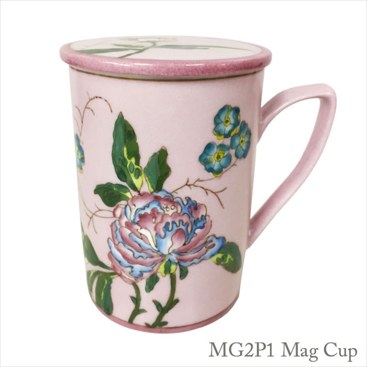 THE-SECRET-GARDEN シノワズリ マグカップ 蓋付 全6種類 花鳥柄