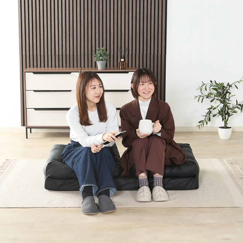 不二貿易（Fuji Boeki） 6通り使える座椅子 レザー調 71042 71043
