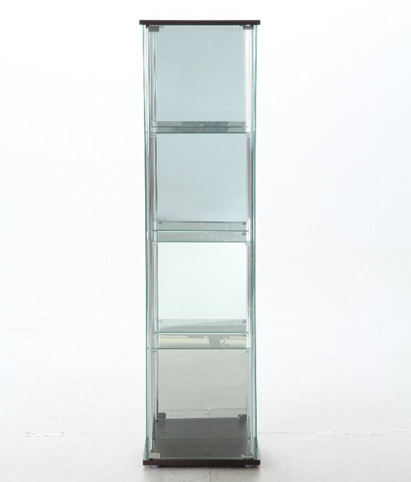 ガラスコレクションケース４段（背面ミラー付き） 96046 : 96046