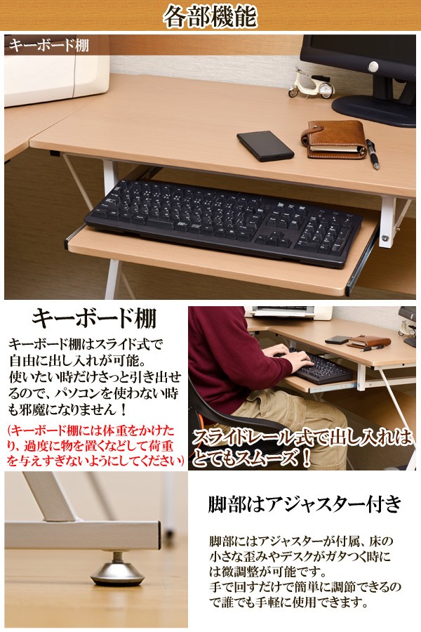 コーナーPCデスクセット NA/WAL CT-1265 : sa-ct-1265 : ONLINE SHOP