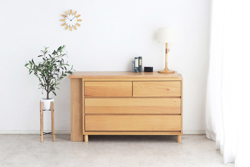 東馬（Tohma） HAUTA ハウタ 120伸長デスクチェスト NA : ONLINE SHOP