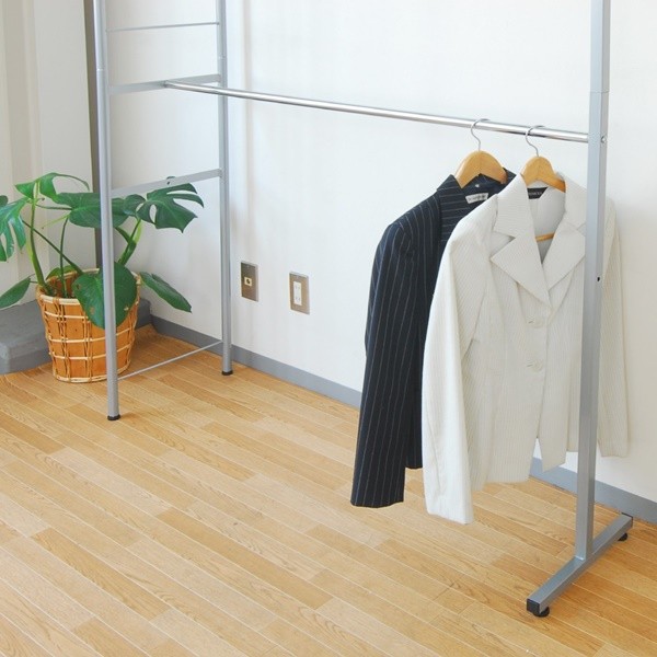 ウォークインクローゼット ハンガーラック 棚1段 【スーパーワイド】 幅140〜250cm】ツッパリ/ウォークインクローゼットハンガーラック 棚1