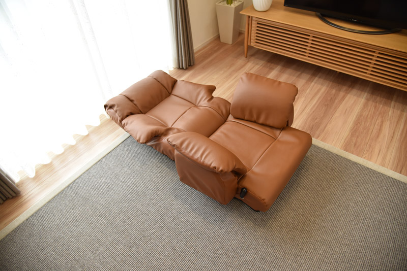 タマリビング 本革 ベローナ 回転座椅子 座椅子 無段階リクライニング