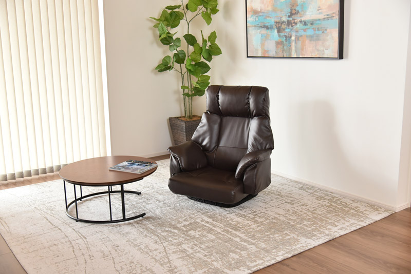 タマリビング フロアチェア ベローナ 本革 ハイバック座椅子