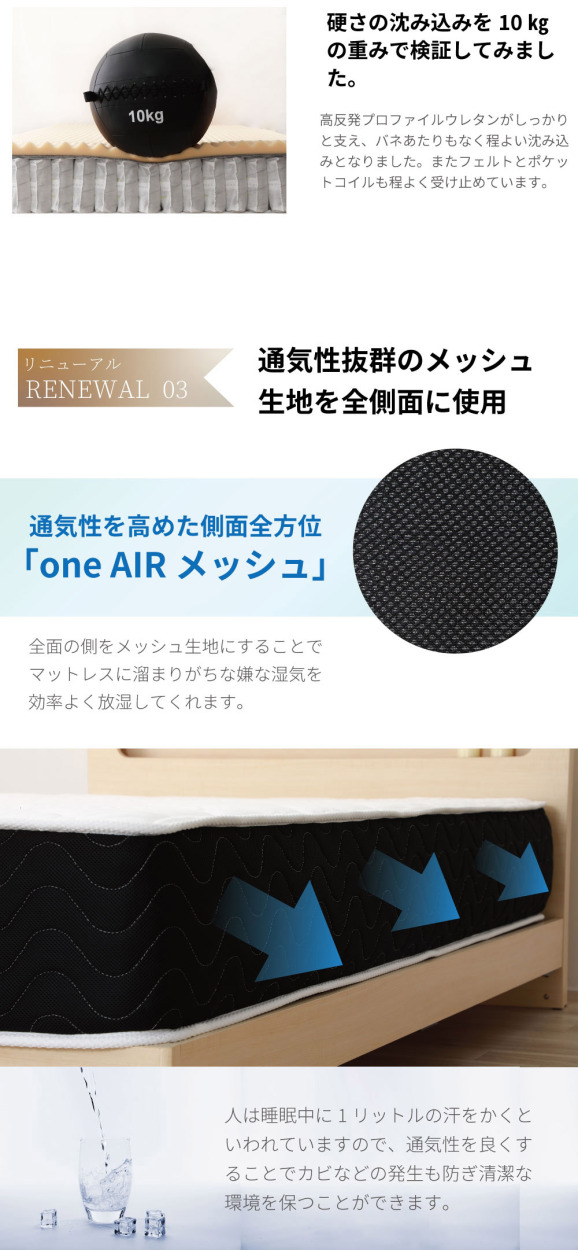 国産マットレス 夜香プレミアム2 シングルサイズ : ONLINE SHOP THE