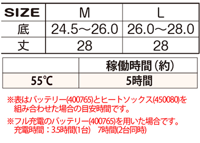 450080発熱靴下