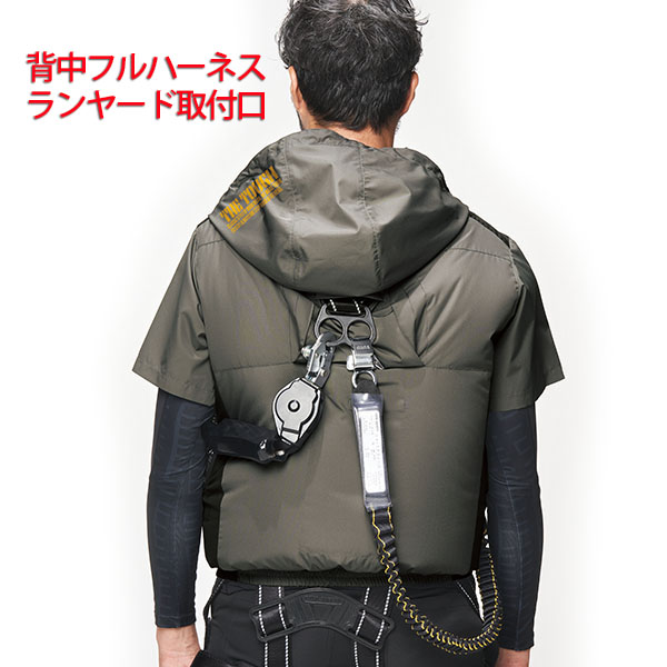空調風神服 半袖ブルゾンのみ 7745 チタンコーティング 作業着 作業服