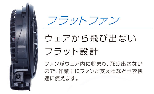 空調風神服用 フラットハイパワーファンセット 2022年モデル 作業着